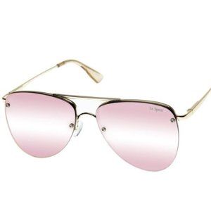 Le Specs Prince Rose Gold Aviator Sunglasses